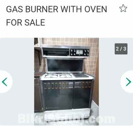 Gas burner and oven